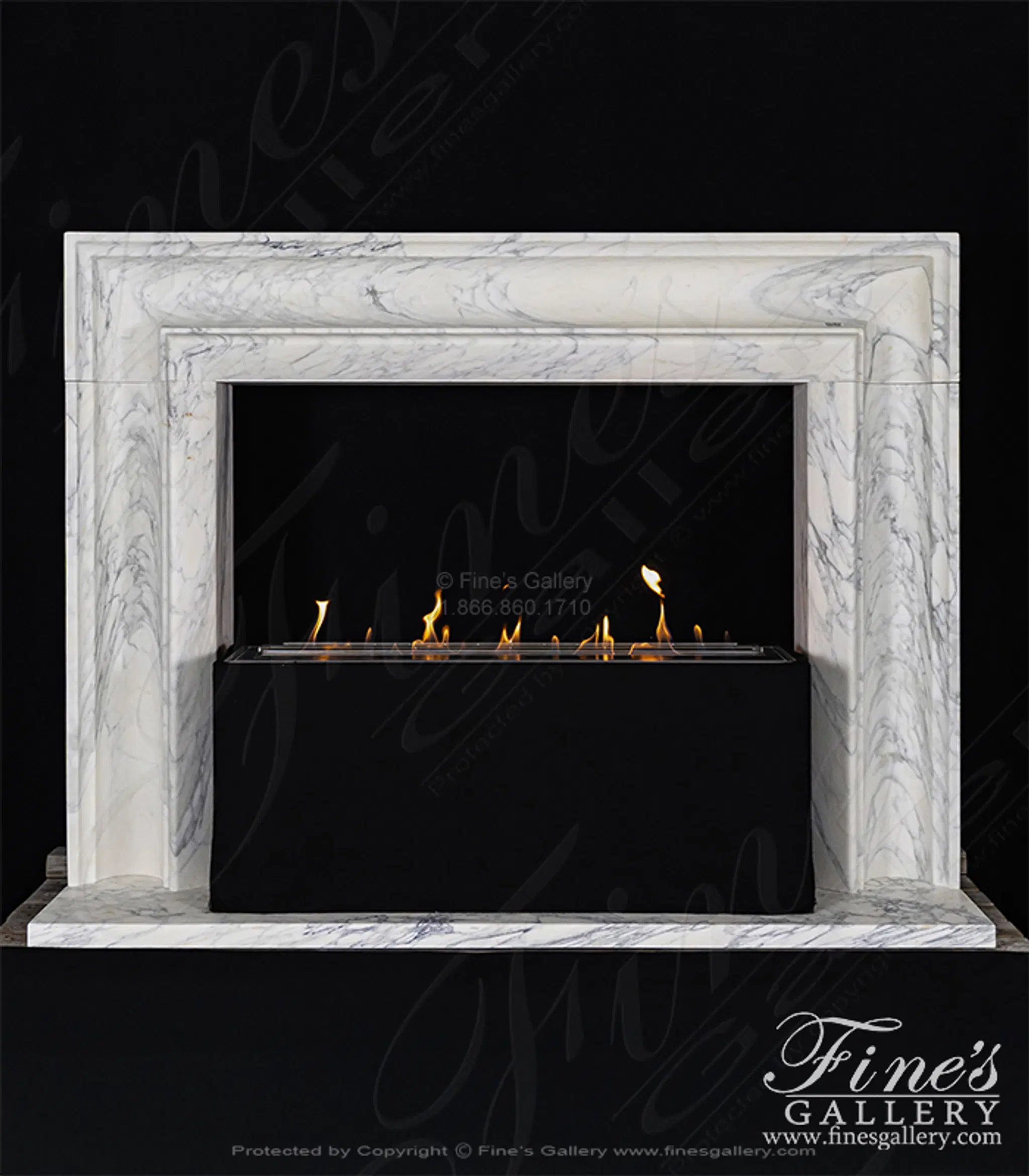 Rare Arabascato Corchia Bolection Style Mantel — Model MFP-2651 — detail view 1