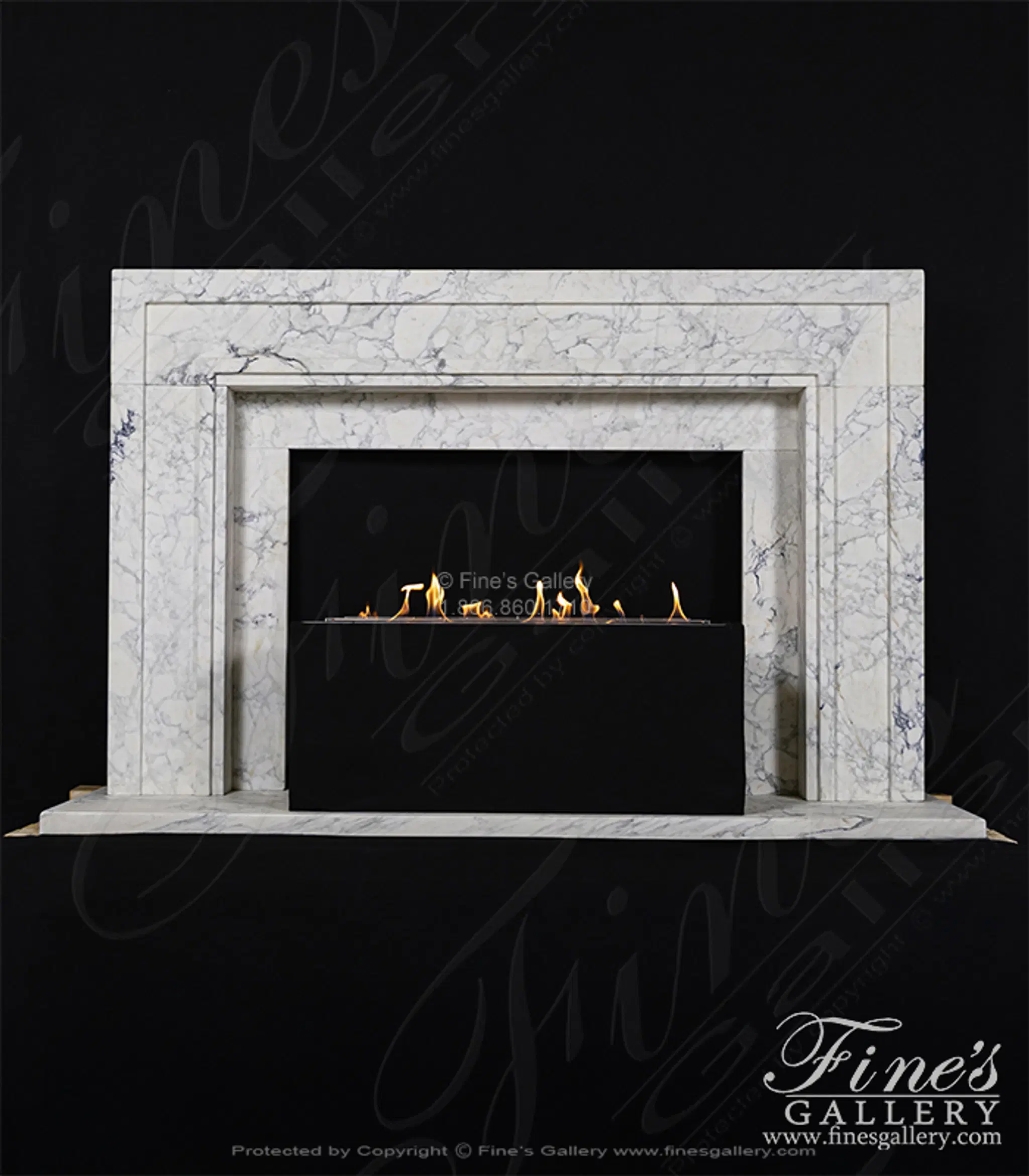 Contemporary Mantel in Italian Arabascato Corchia Marble