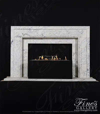 Contemporary Mantel in Italian Arabascato Corchia Marble