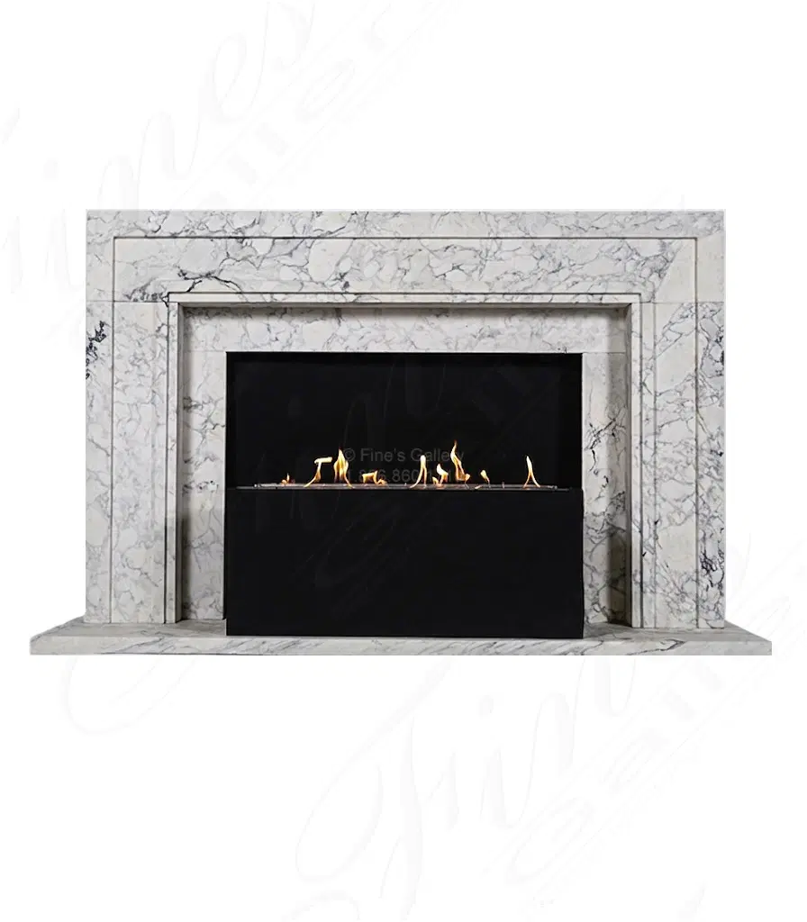 Contemporary Mantel in Italian Arabascato Corchia Marble — Model MFP-2653 — product video