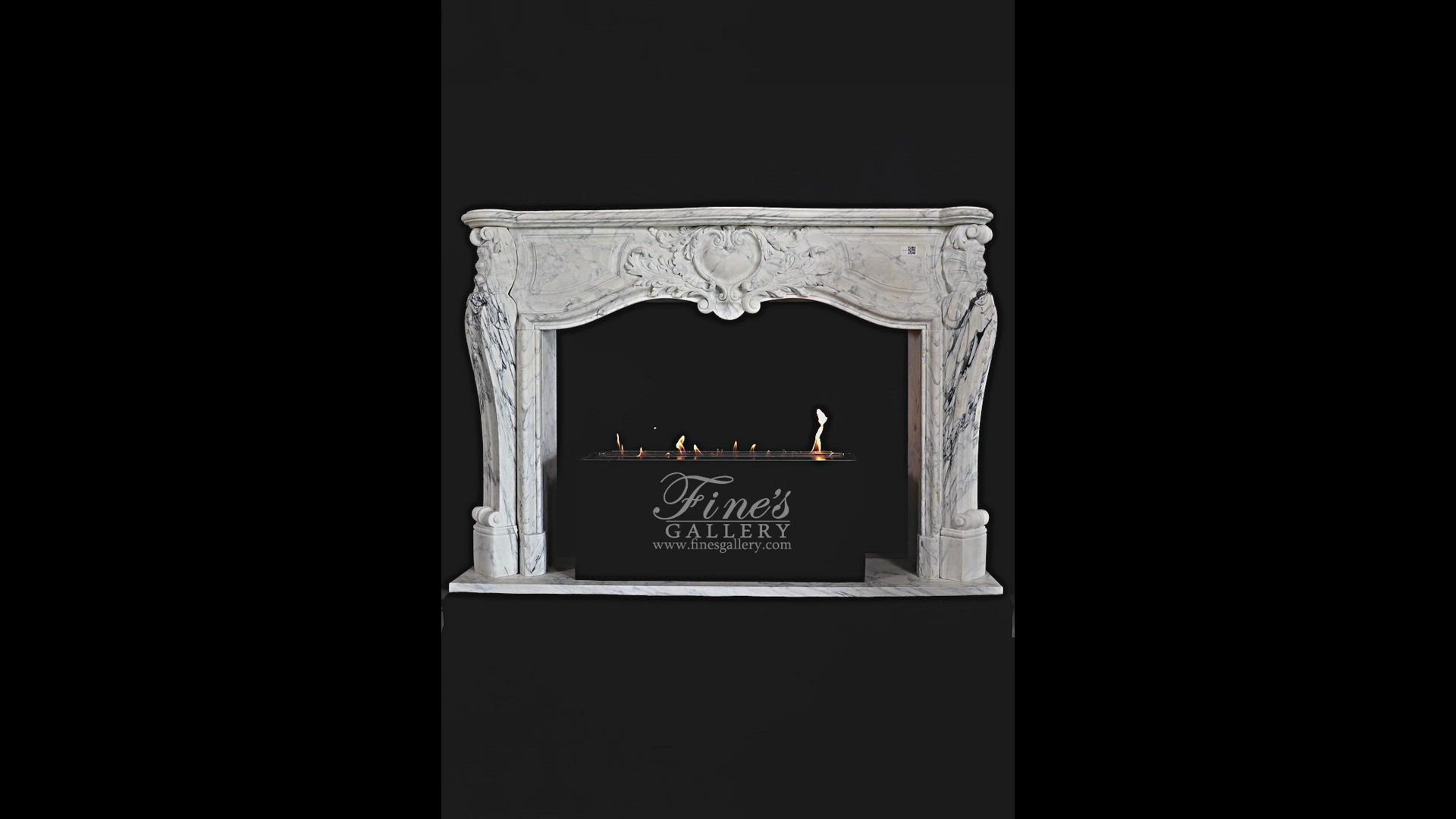 Rare French Style Mantel in Exotic Arabascato Corchia Gold Marble — Model MFP-2656 — product video