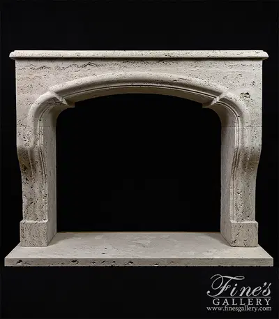Arched Mantel in Italian Travertine