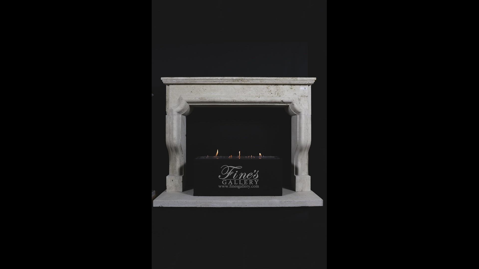 Classic Style Mantel in Italian Roman Travertine — Model MFP-2669 — product video