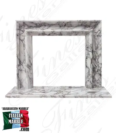 Bolection Style Mantel in Arabascato Marble