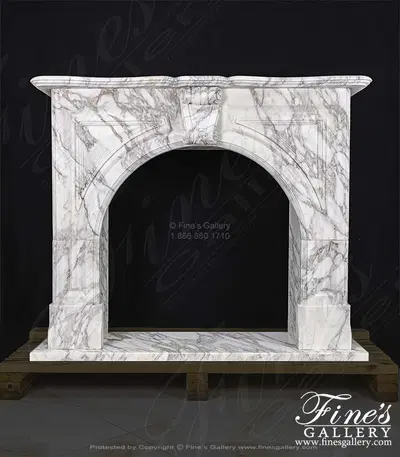 Arched Mantel in Calacatta Gold