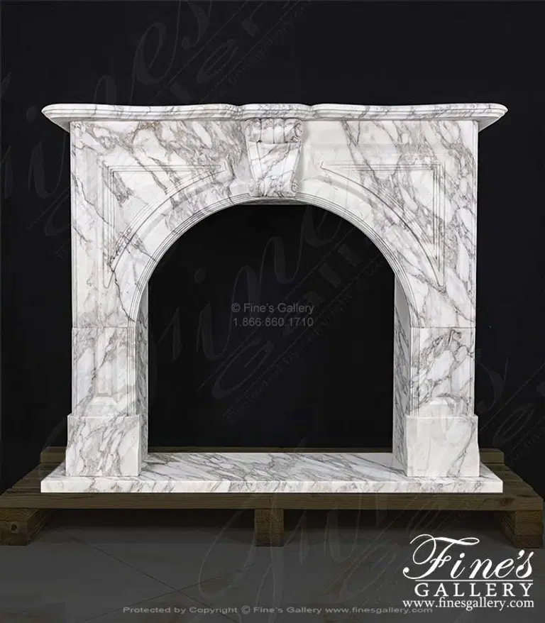 Arched Mantel in Calacatta Gold