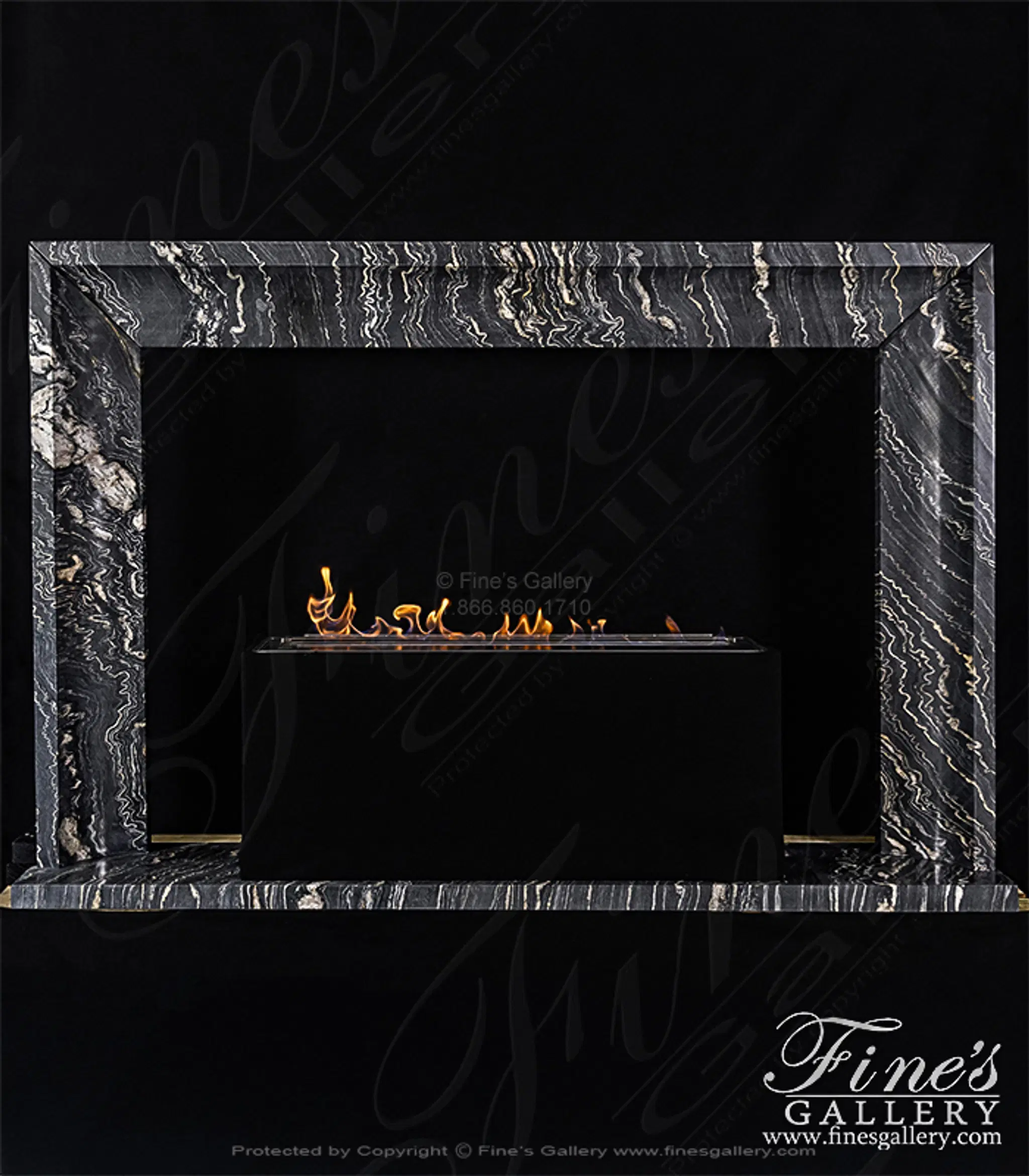 Contemporary Mantel in Exotic Tropical Storm Quartzite