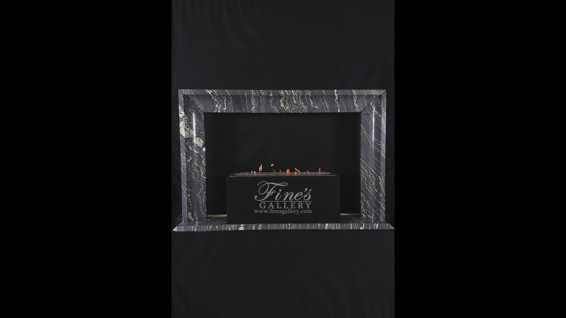 Contemporary Mantel in Exotic Tropical Storm Quartzite — Model MFP-2686 — product video