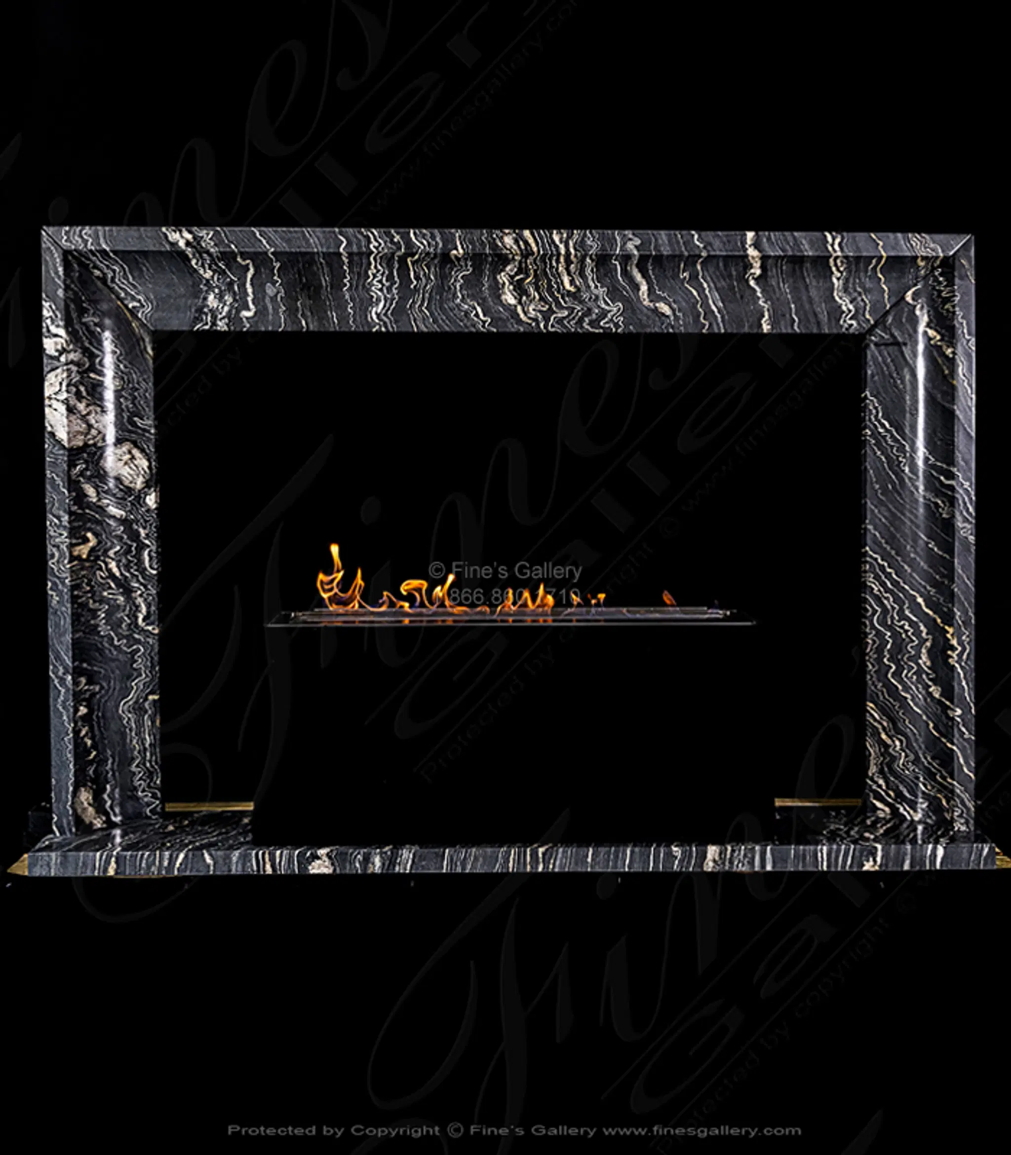 Contemporary Mantel in Exotic Tropical Storm Quartzite