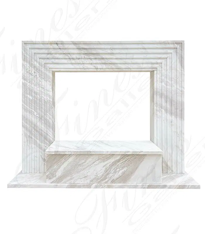 Modern Grecian Volakas Marble Mantel