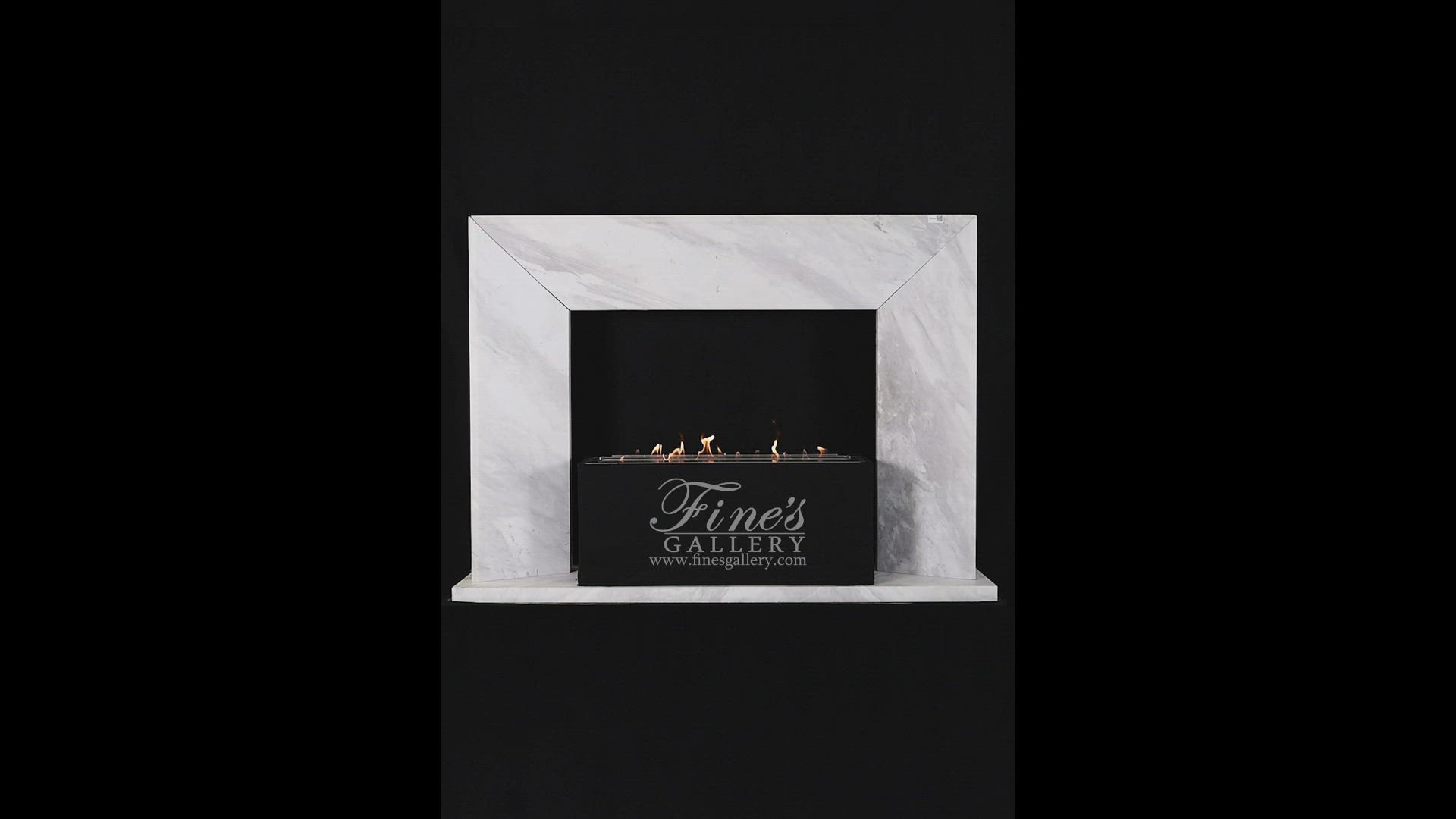 Contemporary Marble Mantel in Volakas Marble — Model MFP-2690 — product video