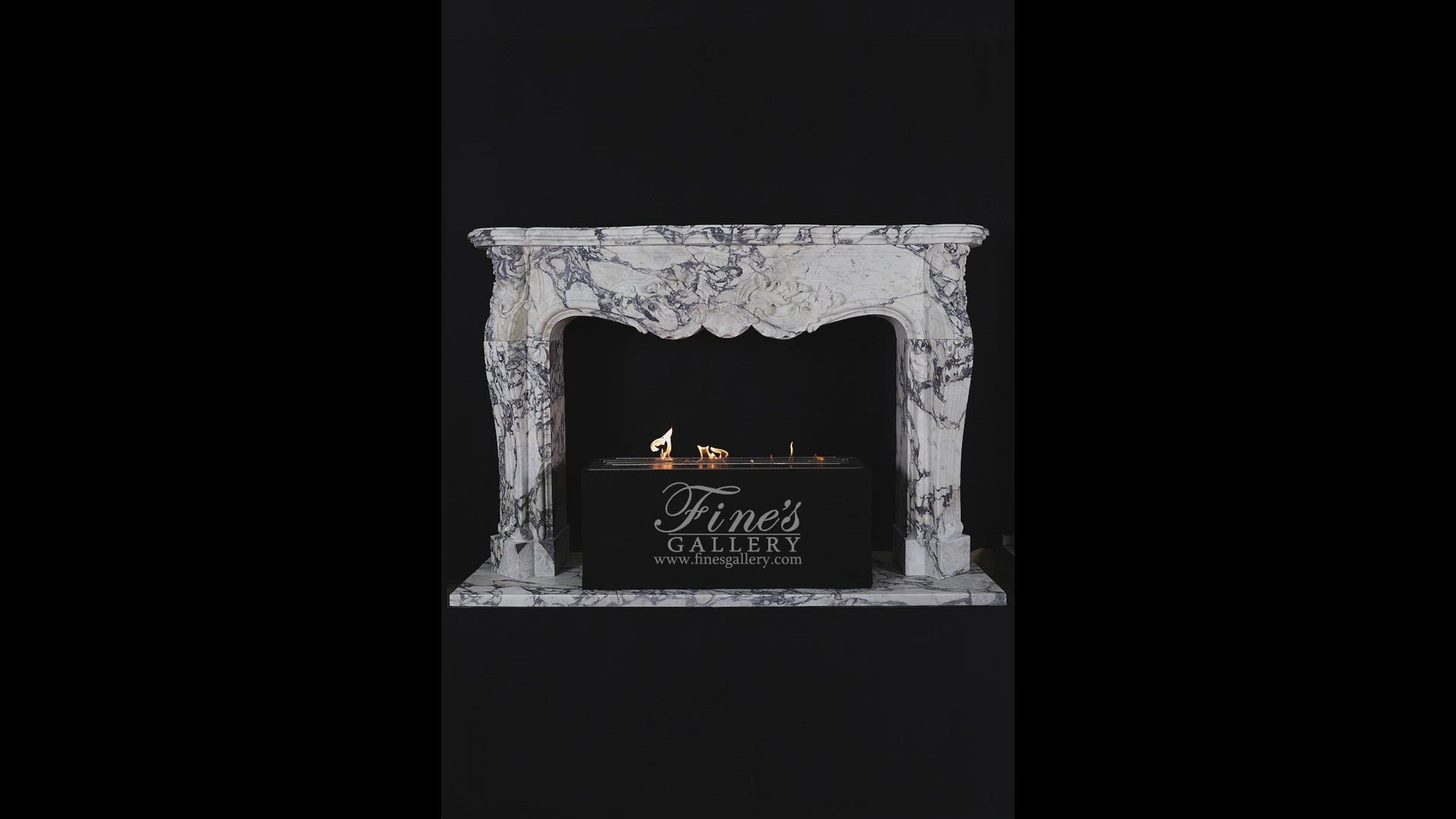 Rare French Style Mantel in Italian Breccia Viola Marble — Model MFP-2697 — product video