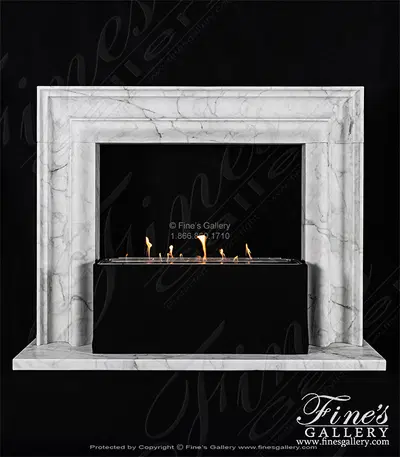 A Bolection Style Mantel in Calacatta Marble
