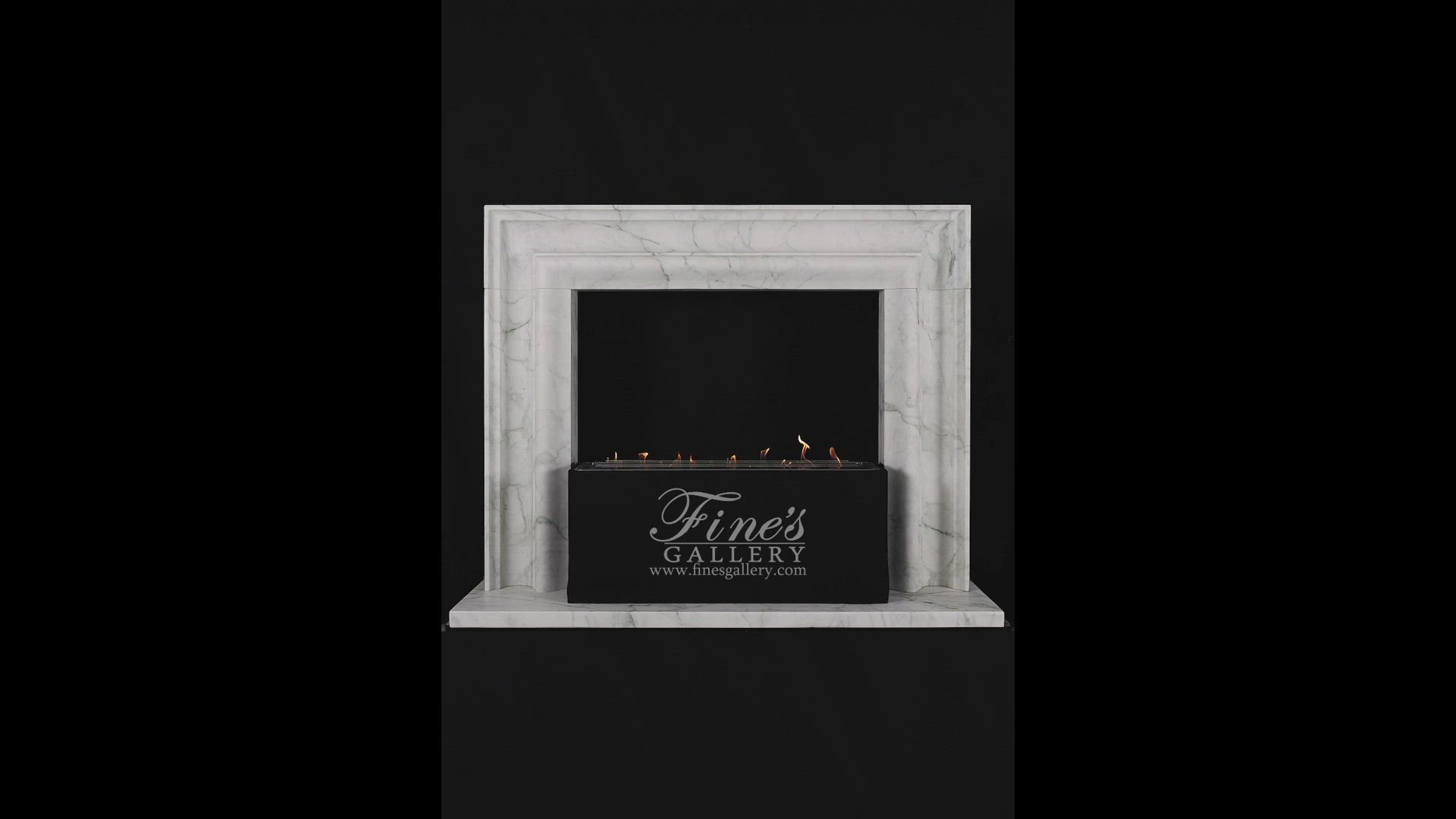 A Bolection Style Mantel in Calacatta Marble — Model MFP-2702 — product video