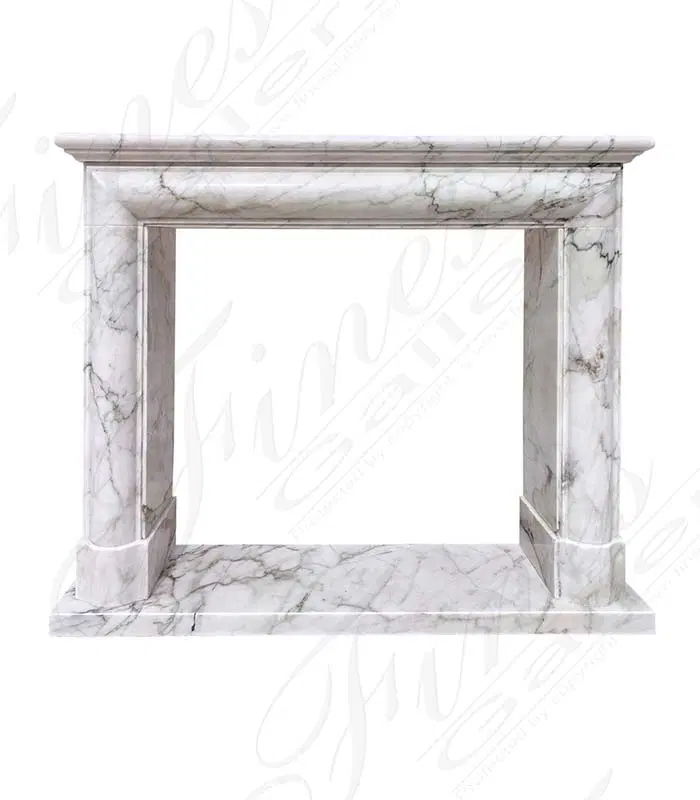 Bolection Style Mantel in Calacatta Marble