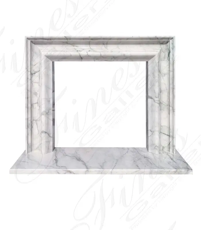 A Bolection Style Mantel in Calacatta Marble