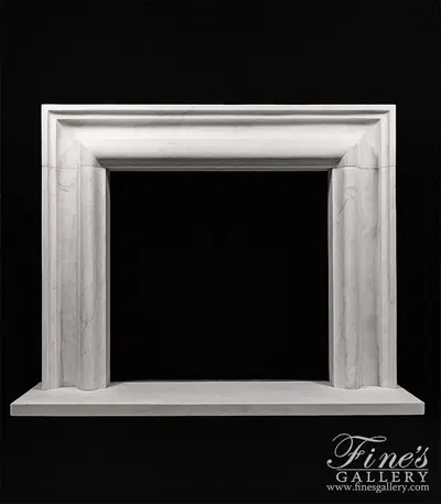 Deep Relief Bolection Mantelpiece in Statuary Marble