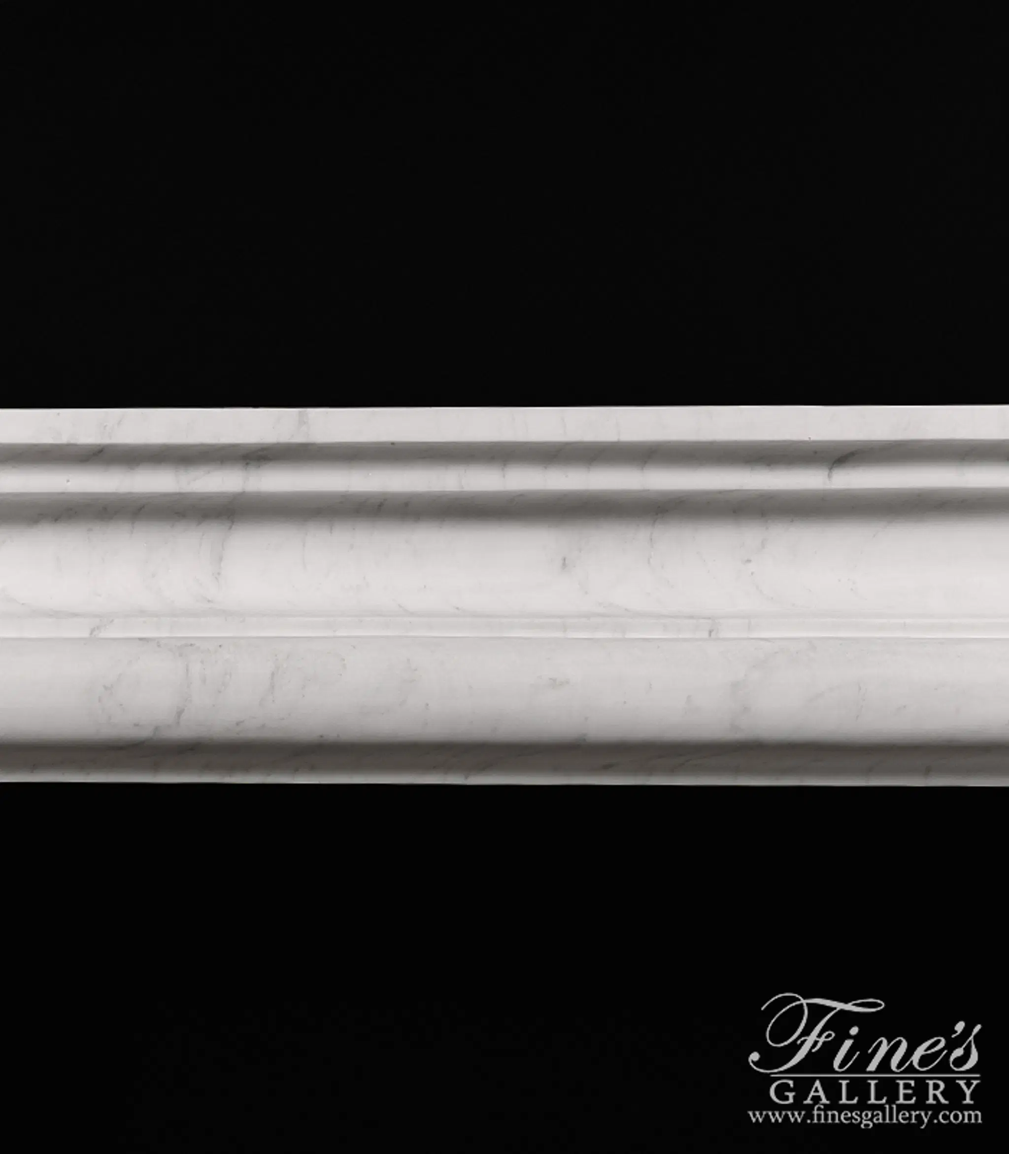 Deep Relief Bolection Mantelpiece in Statuary Marble — Model MFP-2708 — detail view 3