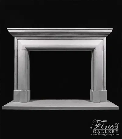 Oversized Bolection Style Mantel W/Shelf in Statuary Marble