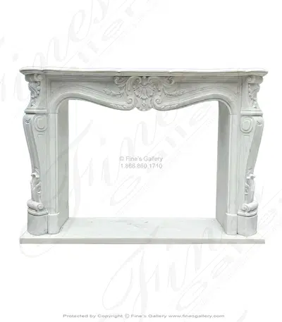 Classic French Style Mantel in Statuary Marble