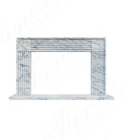 Contemporary Mantel in Italian Arabascato Corchia