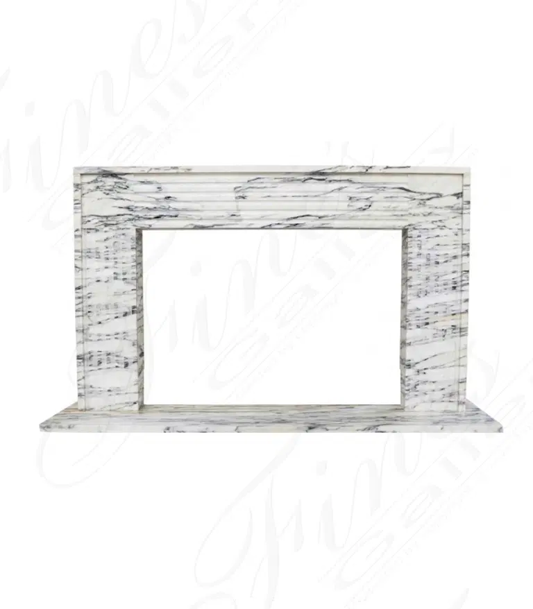Contemporary Mantel in Italian Arabascato Corchia