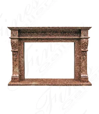 Rosso Verona Italian Marble Fireplace