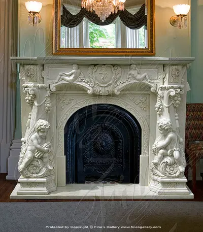 Greek Italian Children Fireplace Mantel