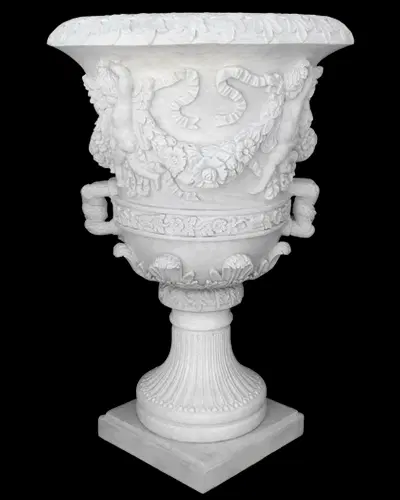 Frency Rennaisance Style Marble Planters