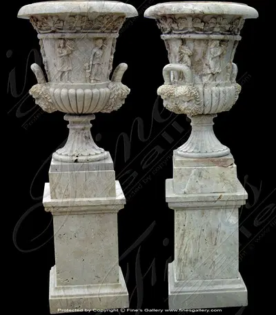 White Marble Planter