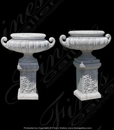 Elegant White Marble Planter