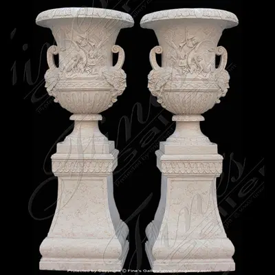Elegant White Marble Planter