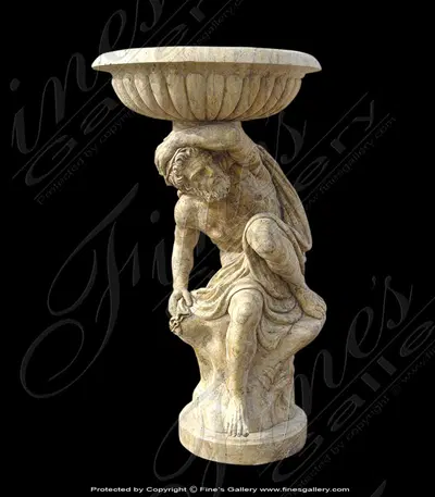 Marble Greek Figure Planter