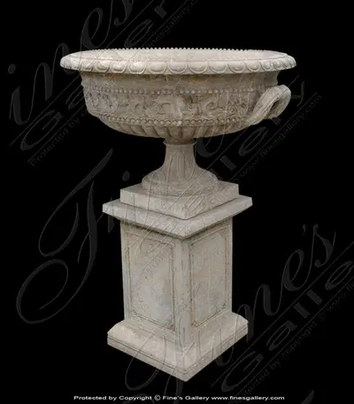 Gray/Brown Marble Planter