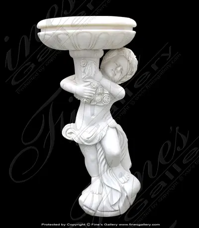 White Marble Planter