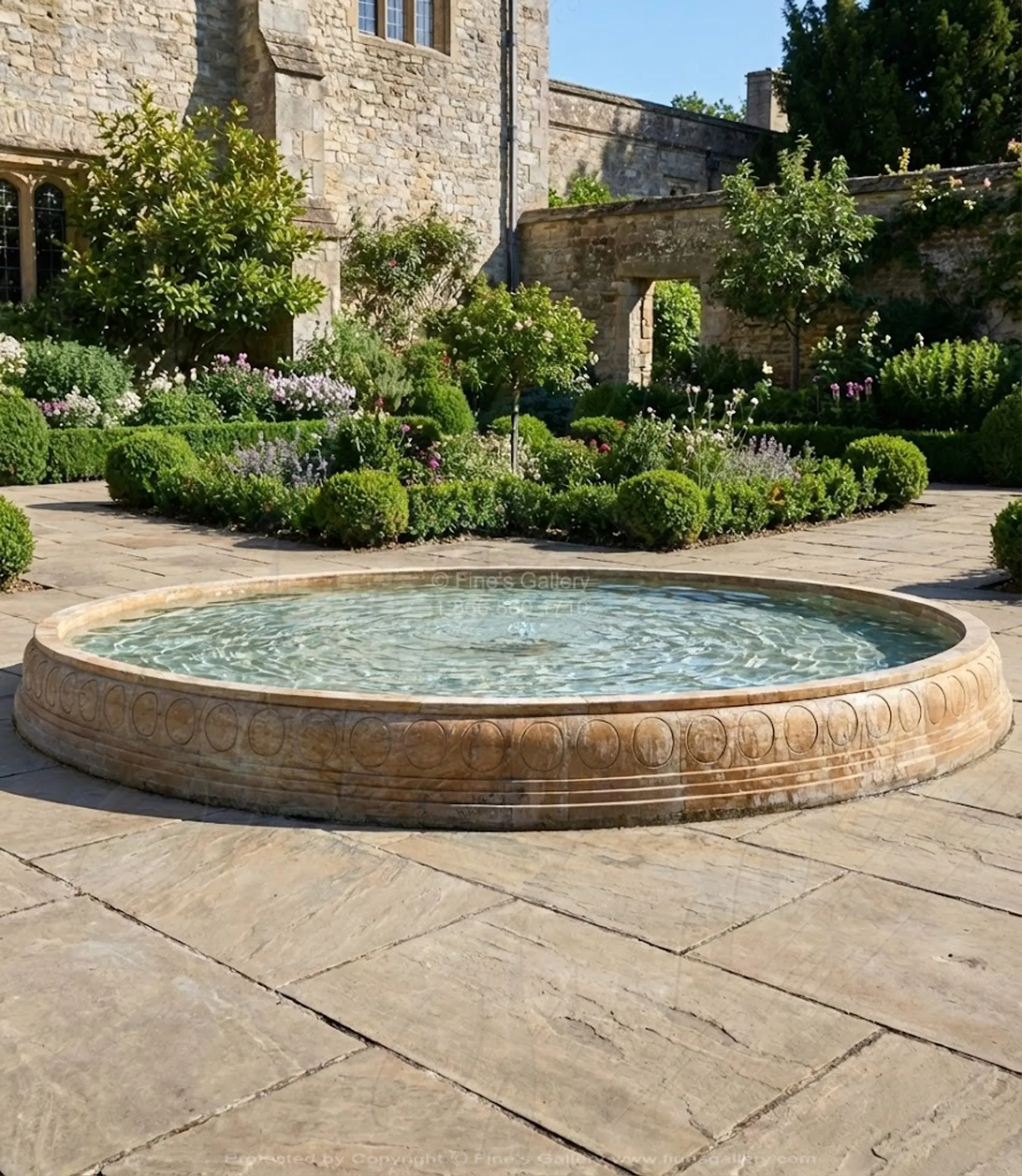 25 FT Diameter Pool Basin in Granite