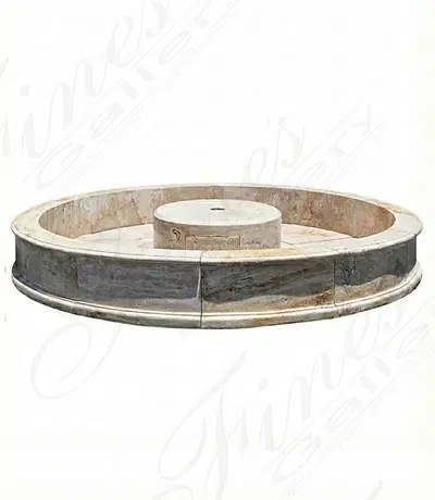 Simplistic Pool Basin in Light Travertine