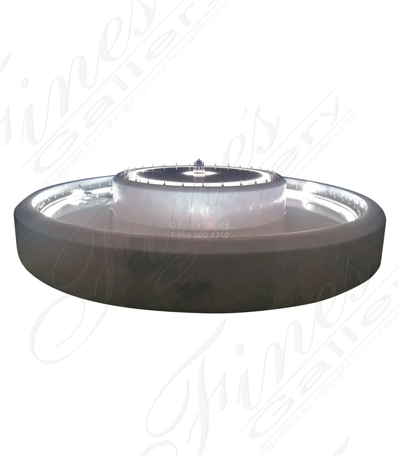 Simplistic Beveled Pool Basin and Oversized Hollow Base in Statuary Marble — Model MPL-363 — product video