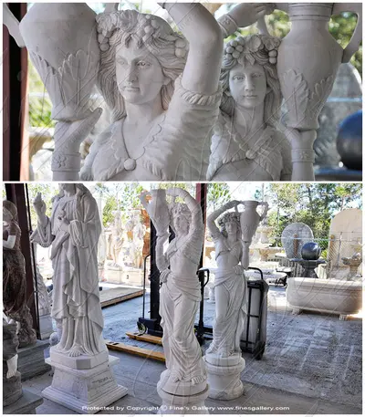 Bacchante with Vase Statue