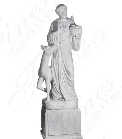 Saint Francis Marble Statue