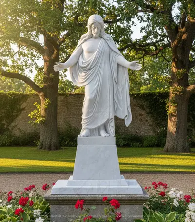 White Marble Jesus Statue