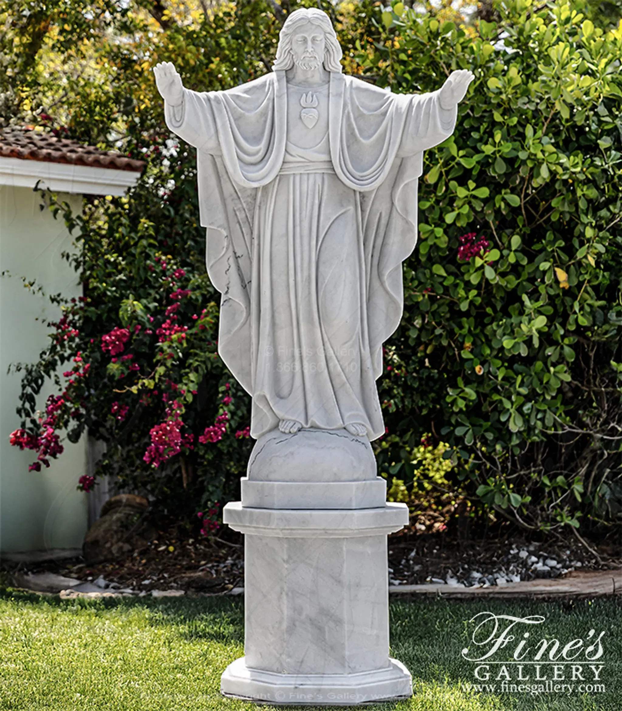 Sacred Heart of Jesus Christ Marble Statue