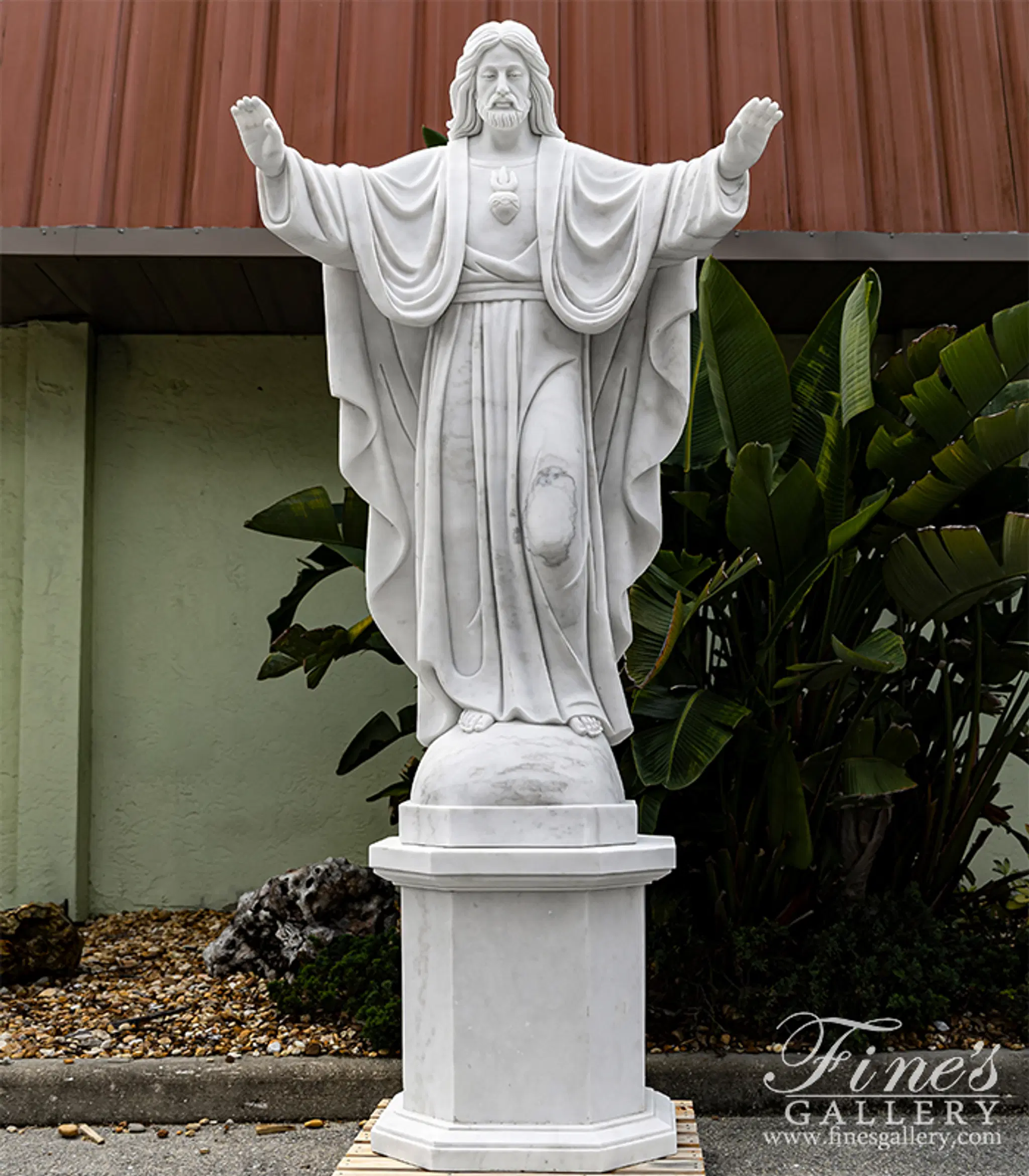 Sacred Heart of Jesus Christ Marble Statue