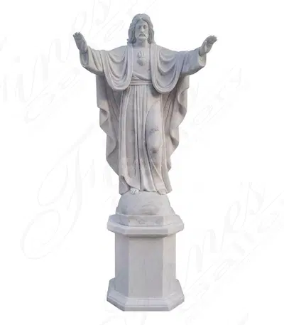 Sacred Heart of Jesus Christ Marble Statue