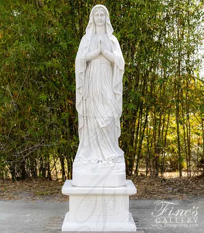 Life Size Lady of Lourdes Marble Statue