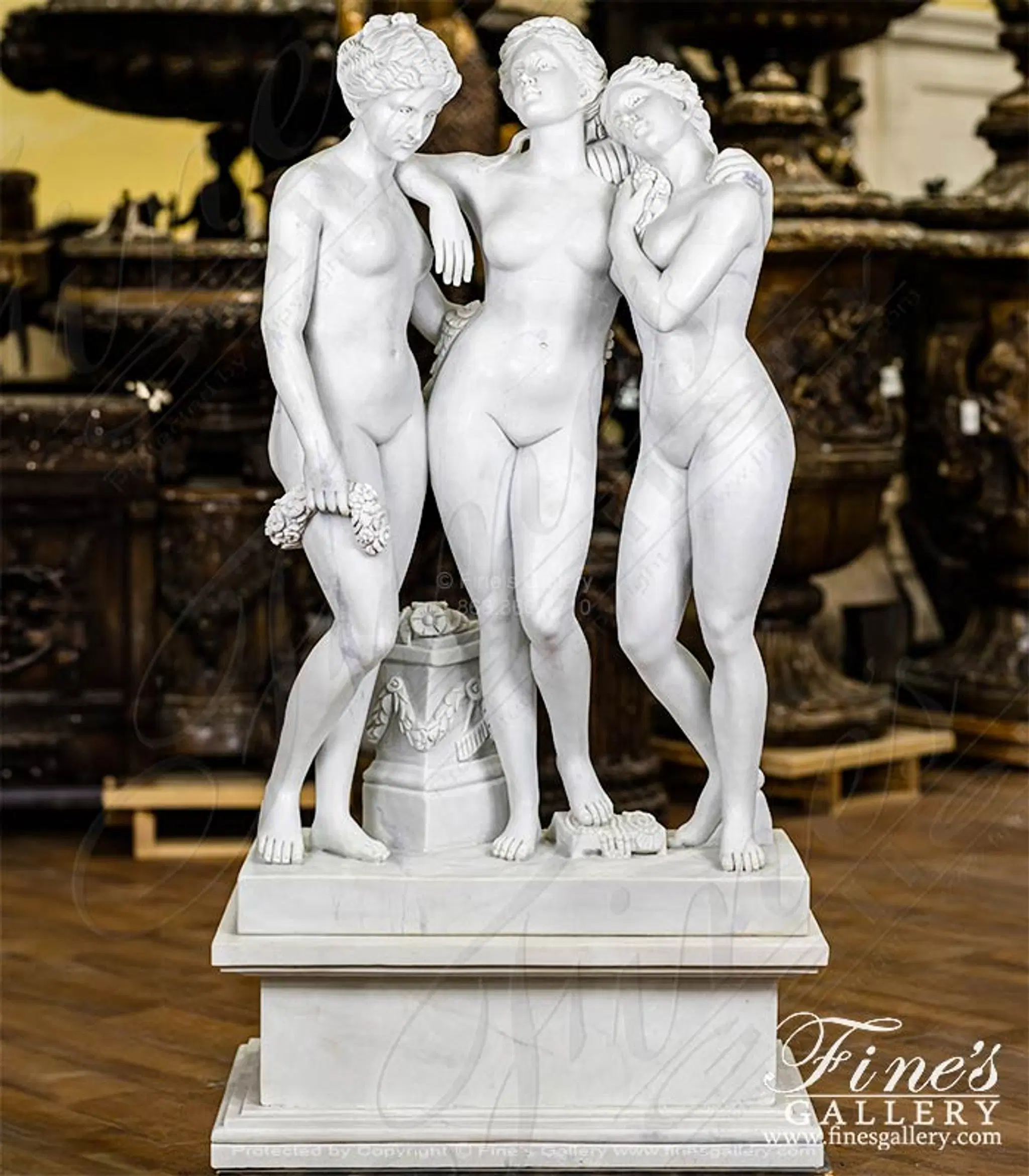 Three Graces Marble Statue