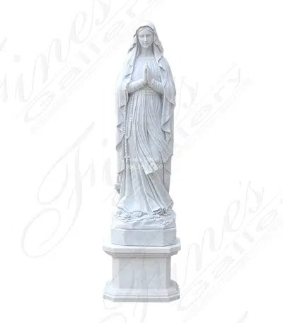 Lady of Lourdes Marble Statue