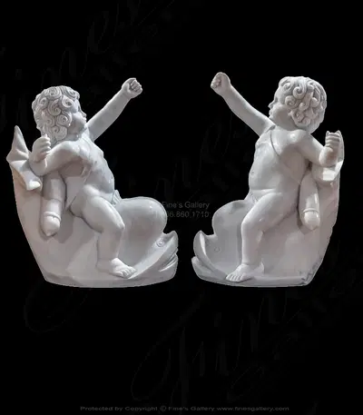 Marble Cupid Pair