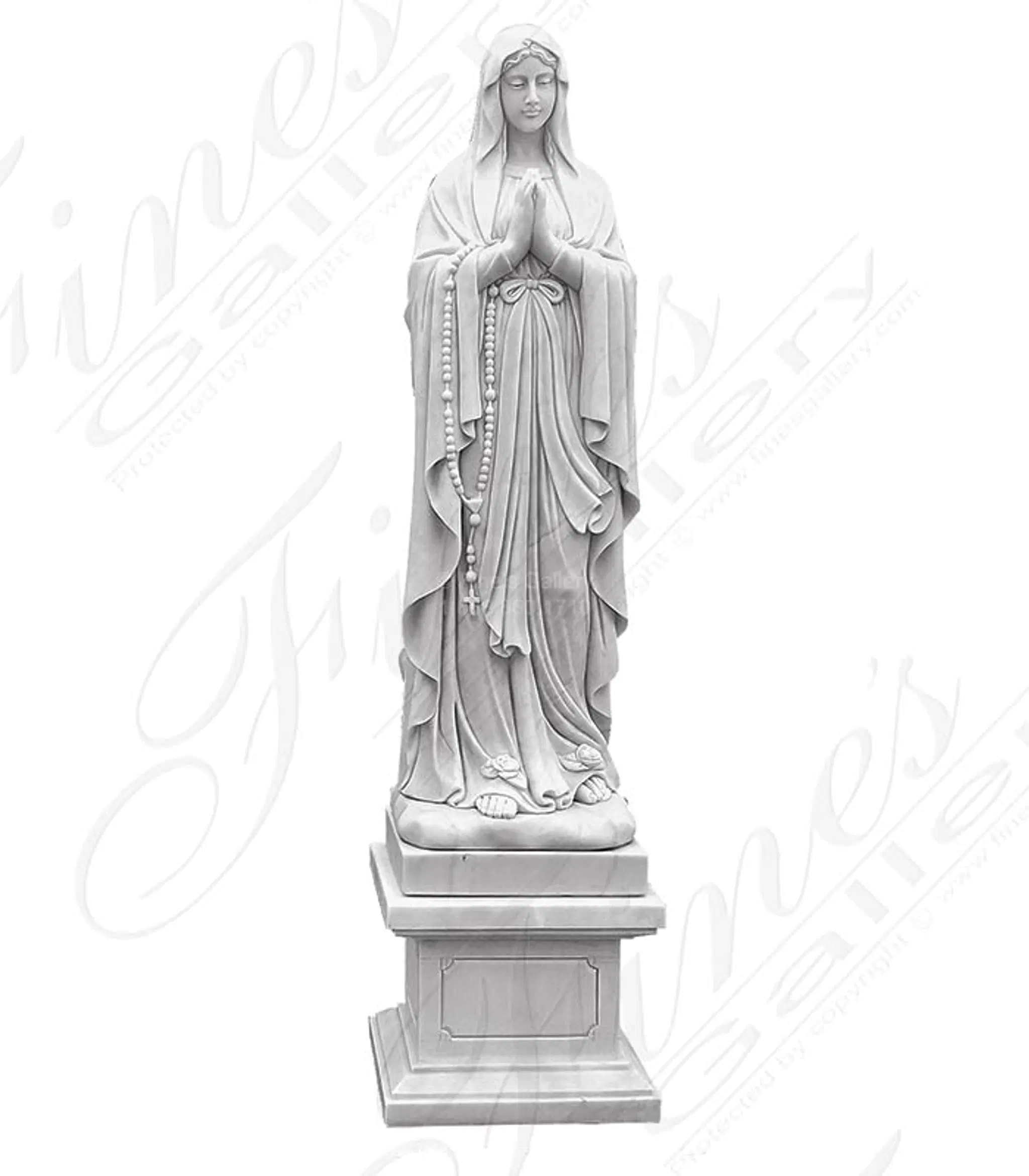 Lady of Lourdes in Statuary Marble
