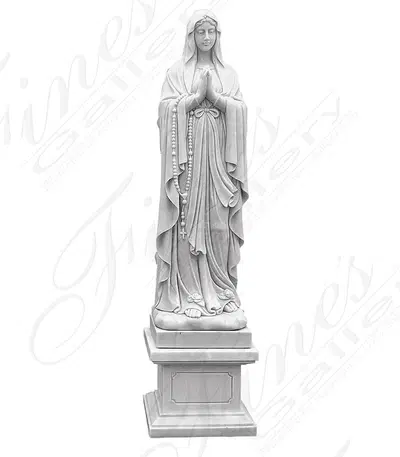 Lady of Lourdes Marble Statue